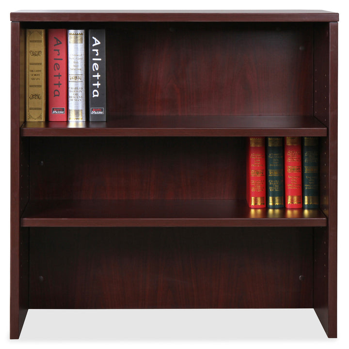 Image of Lorell Bookcase, Stack-on, 36"x15"x36", Mahogany