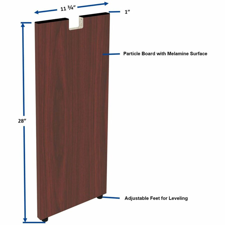 Image of Lorell Credenza Half Leg, f/Credenza, 12"x1"x28-1/2", Mahogany