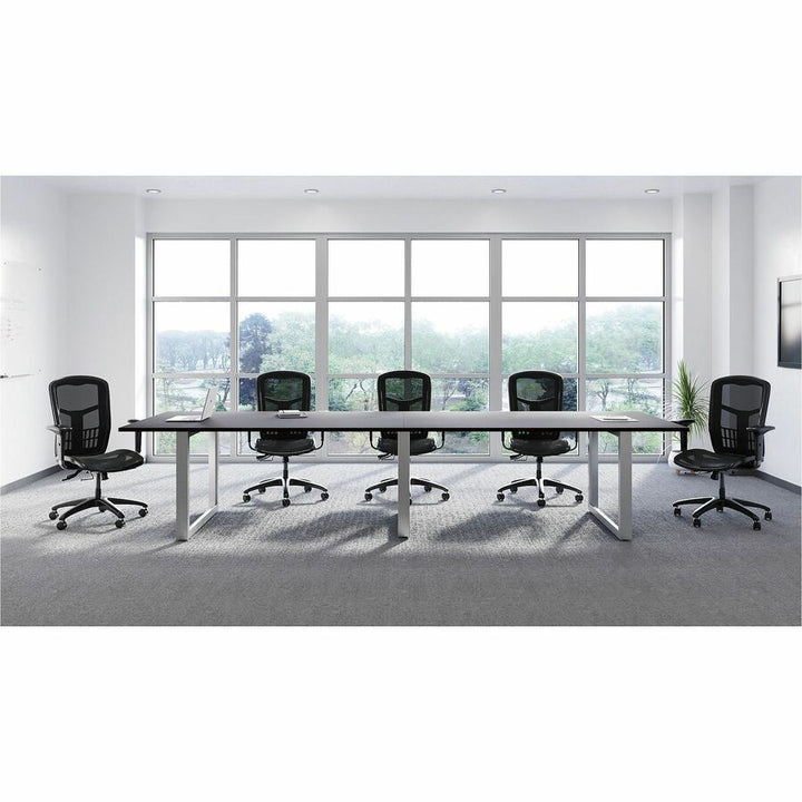 Image of Lorell Mesh Swivel Exec Chair, 28-1/2"x28-1/2"x45", Black