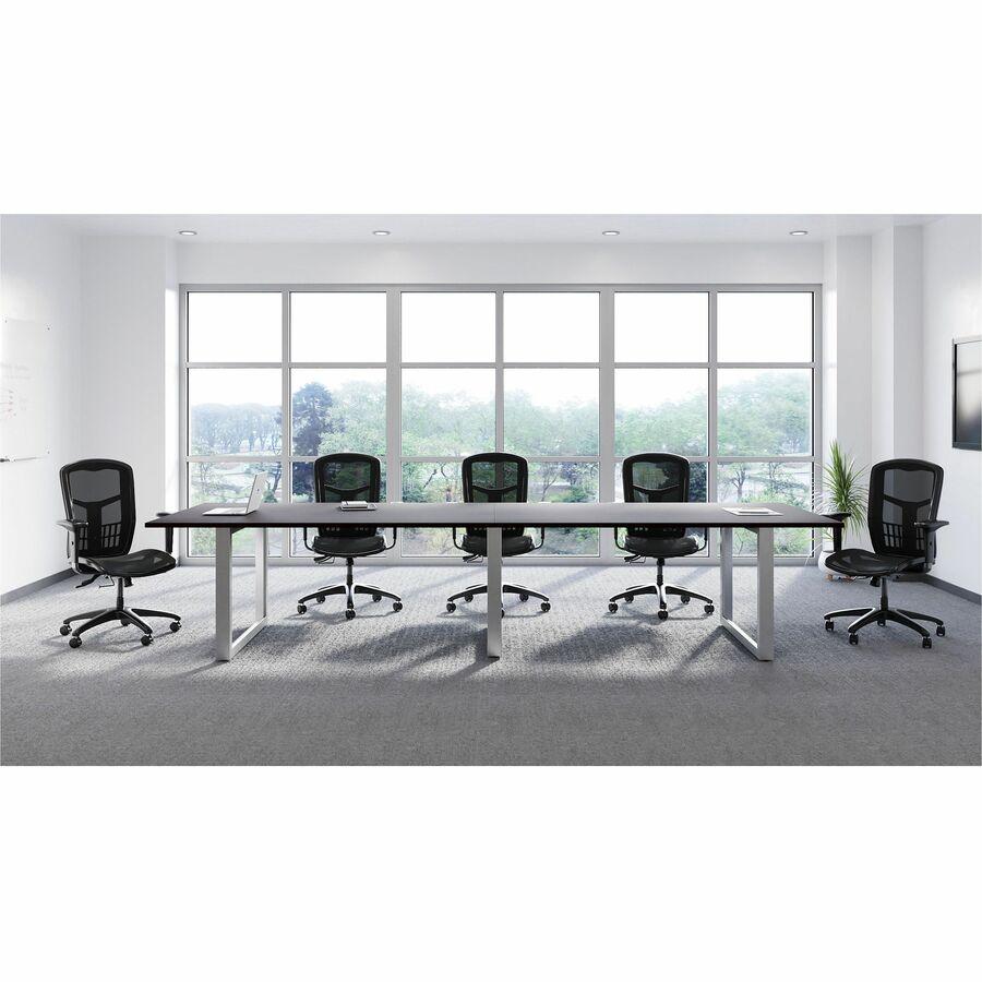 Image of Lorell Mesh Swivel Exec Chair, 28-1/2"x28-1/2"x45", Black