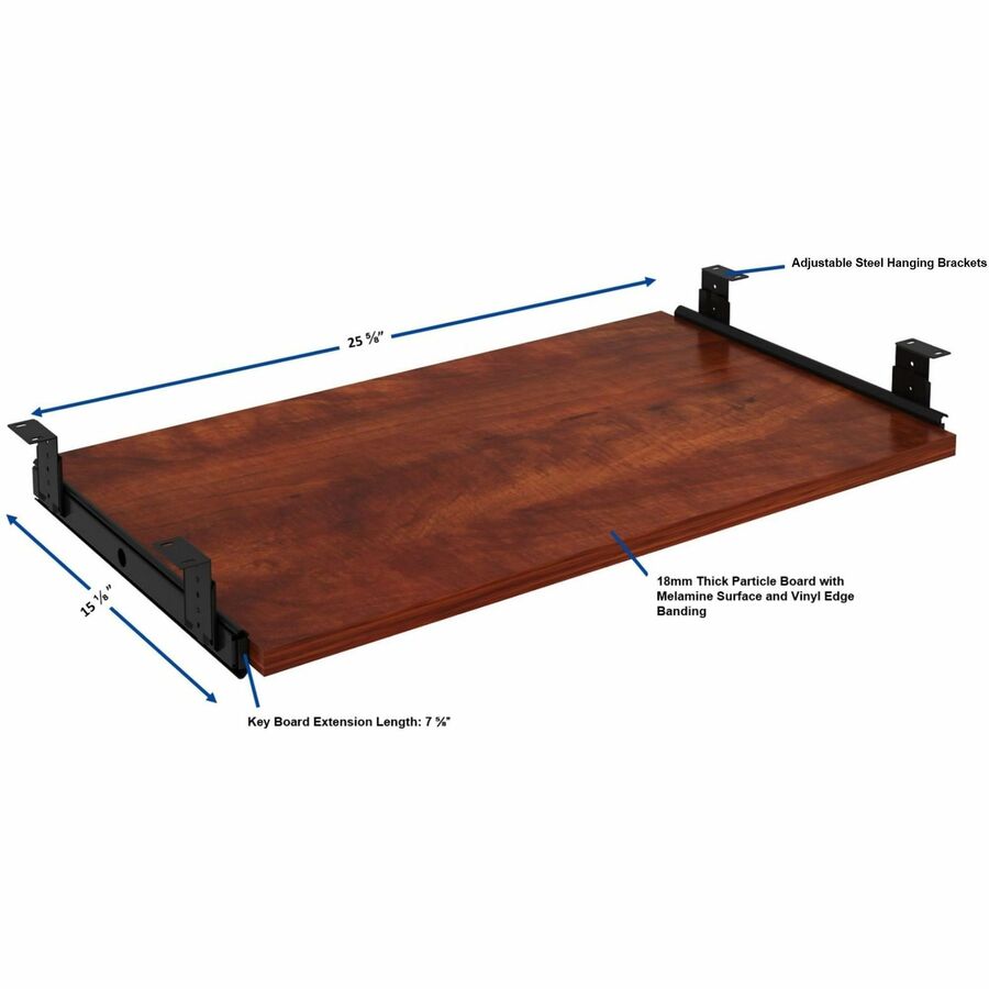 Image of Lorell Keyboard Tray, 26"x15-3/8", Cherry