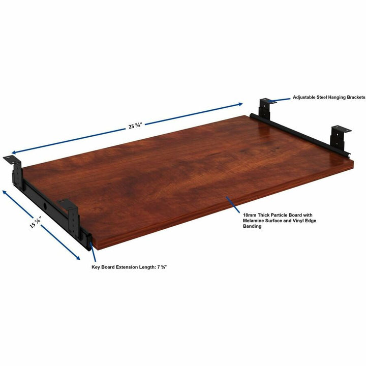 Image of Lorell Keyboard Tray, 26"x15-3/8", Cherry