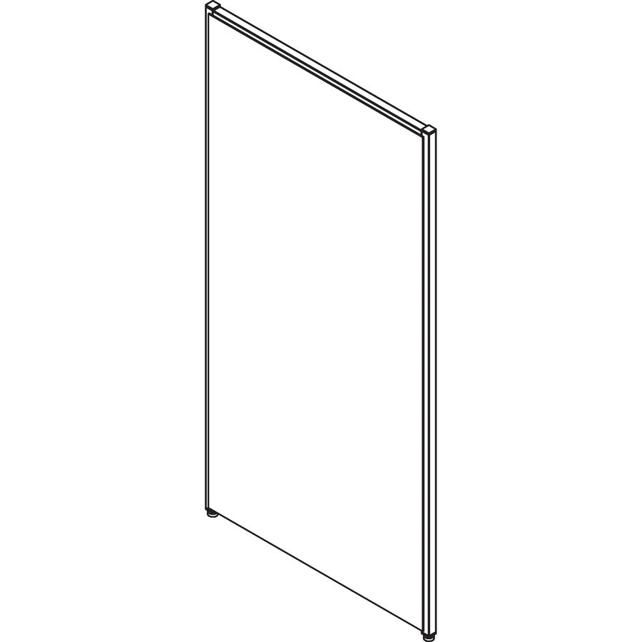 Image of Lorell Fabric Panel, w/Adjustable Glides, 30"x60", Gray