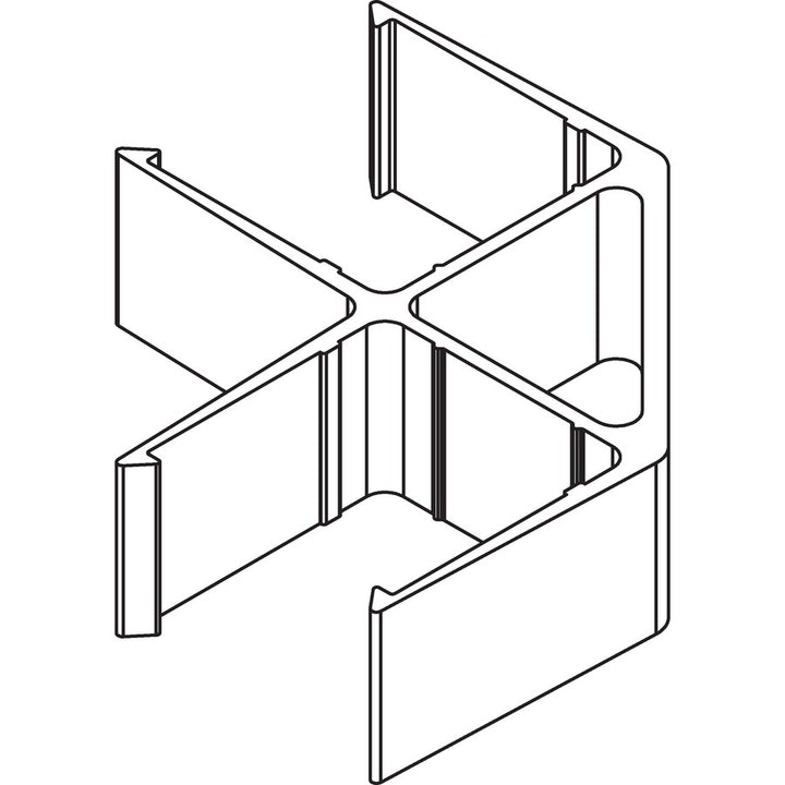 Image of Lorell Panel Connector, 90 Degree, 20/ST, 2-1/2"x3-7/8"x1-1/2", AM