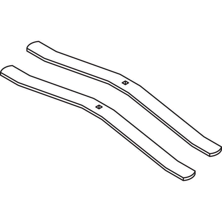 Image of Lorell Panel Feet, 2/ST, 2-1/2"x19-1/2"x1-7/8", AM