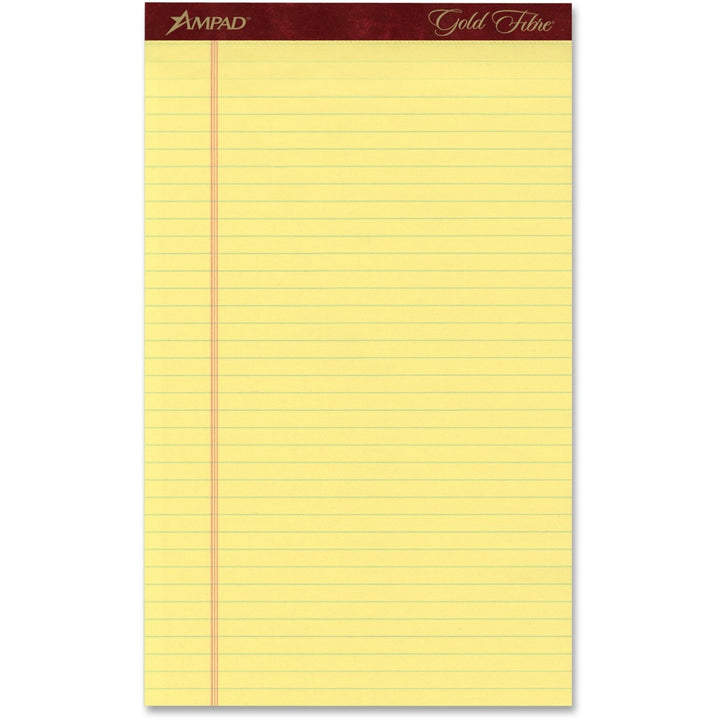 Image of TOPS 20030 Gold Fibre Premium Rule Writing Pads, Legal