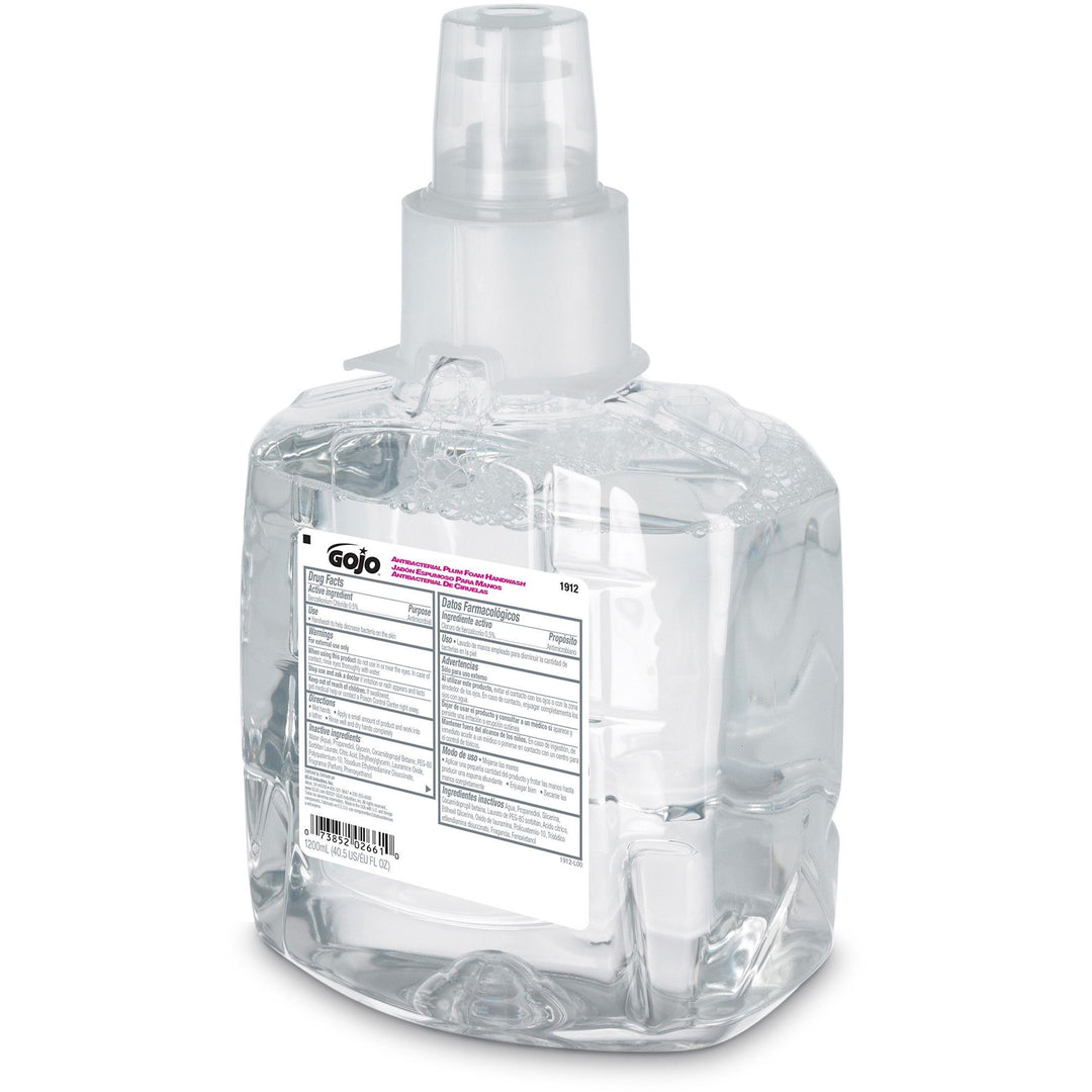 Image of GOJO® Foam Handwash, f/LTX-12, Antibacterial Plum,1200mL,2/CT,CL