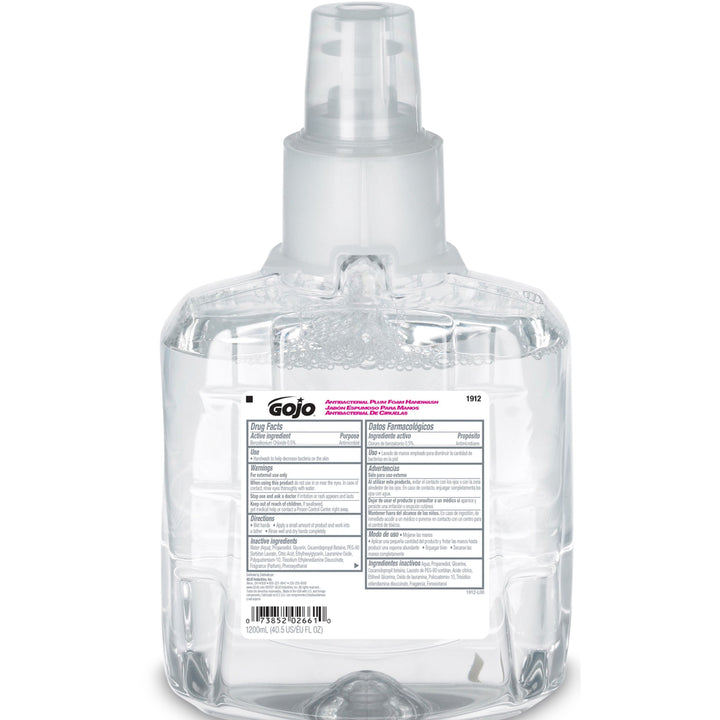 Image of GOJO® Foam Handwash, f/LTX-12, Antibacterial Plum,1200mL,2/CT,CL