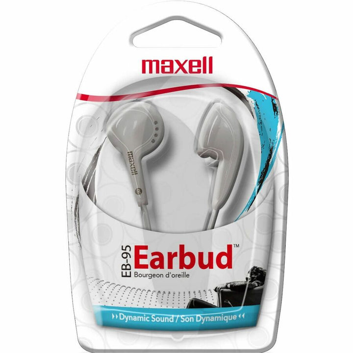 Image of Maxell® EB-95 Stereo Earbuds, 4 ft Cord, White