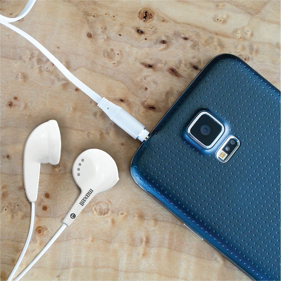 Image of Maxell® EB-95 Stereo Earbuds, 4 ft Cord, White