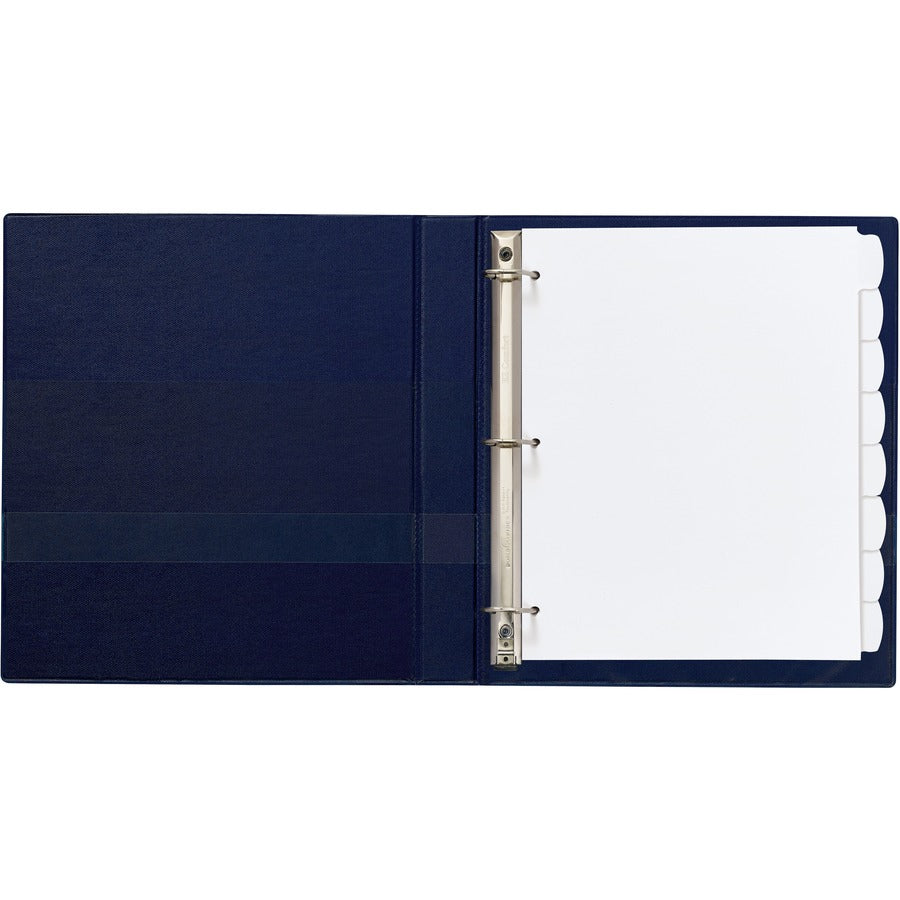 Image of Avery® Write and Erase Big Tab Durable Plastic Dividers, 3-Hole Punched, 8-Tab, 11 x 8.5, White, 1 Set