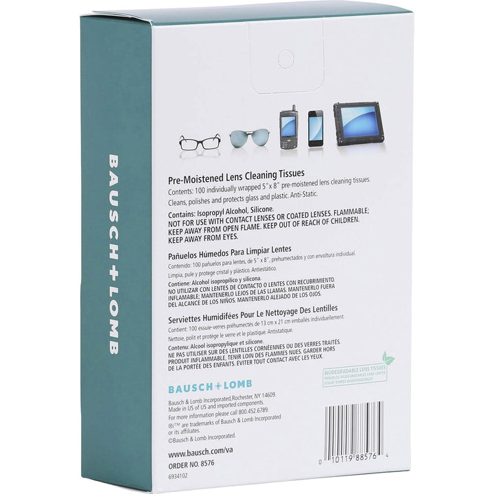 Image of Bausch + Lomb 8576 Sight Savers Pre-Moistened Cleaning Tissues