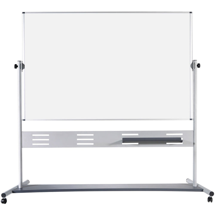 Image of MasterVision® Revolver Easel, Horizontal Orientation, 70.8" x 47.2", White Surface, Satin Aluminum Frame