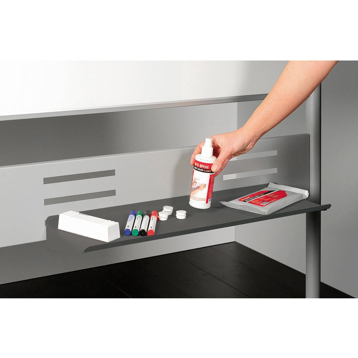 Image of MasterVision® Revolver Easel, Horizontal Orientation, 70.8" x 47.2", White Surface, Satin Aluminum Frame