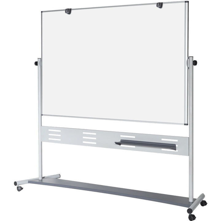 Image of MasterVision® Revolver Easel, Horizontal Orientation, 70.8" x 47.2", White Surface, Satin Aluminum Frame