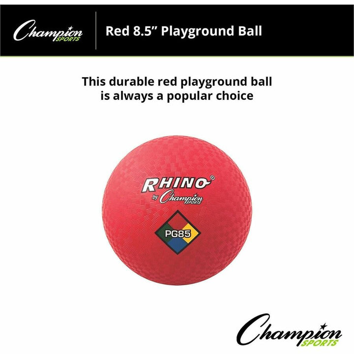 Image of Champion Sports Playground Ball, 8.5" Diameter, Red