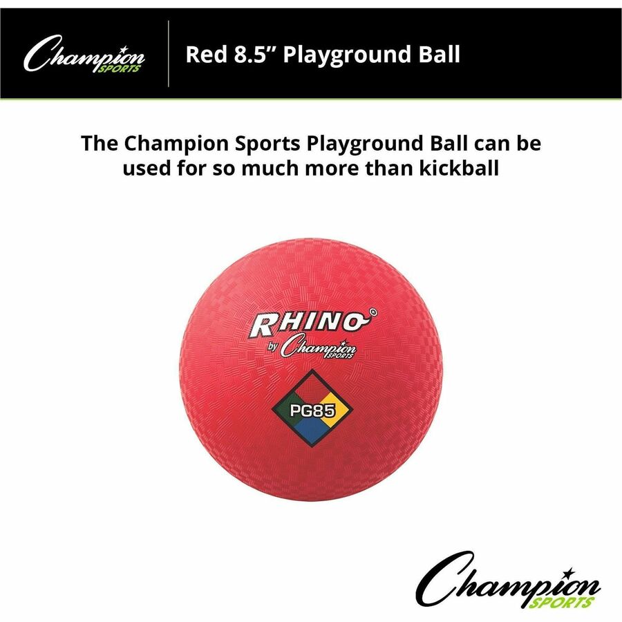 Image of Champion Sports Playground Ball, 8.5" Diameter, Red