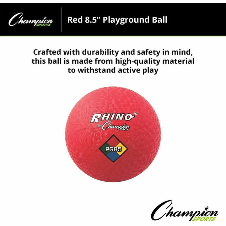 Image of Champion Sports Playground Ball, 8.5" Diameter, Red