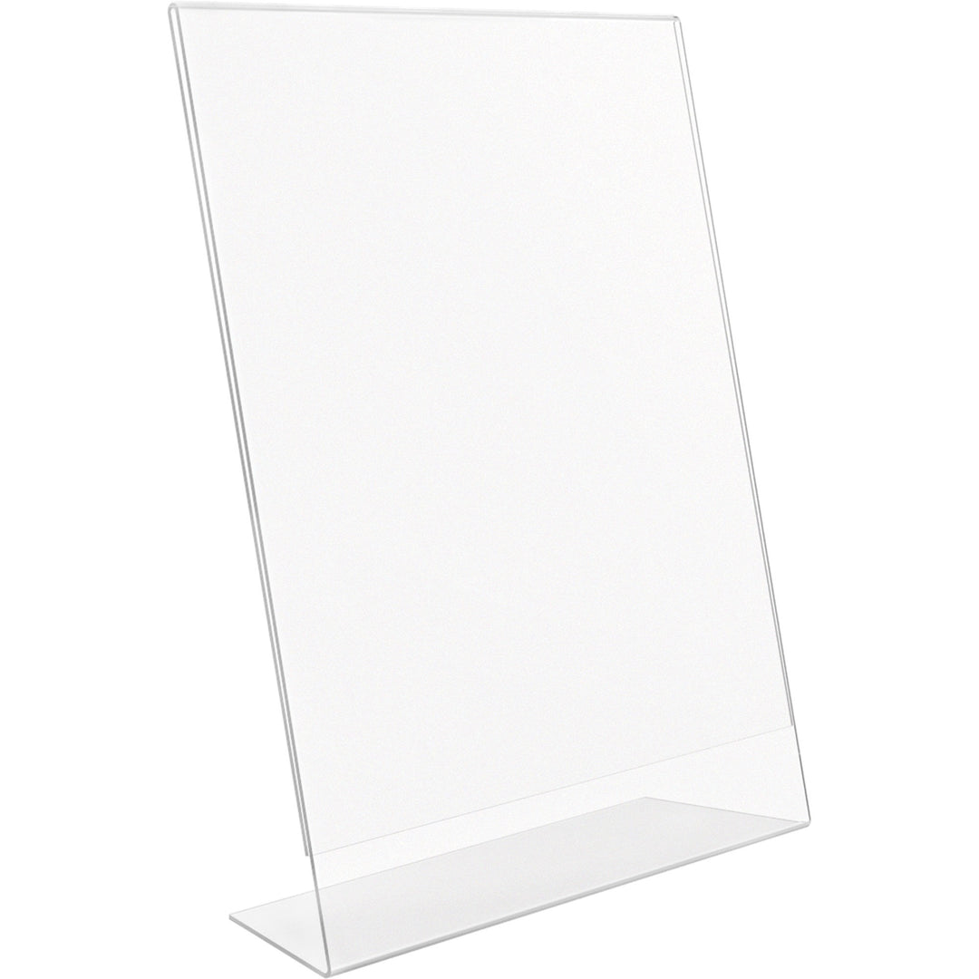 Image of deflecto® Sign Holder, Anti Glare, Slant, 11"x8.5"x2.5", Clear