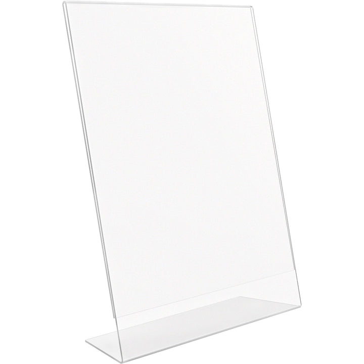 Image of deflecto® Sign Holder, Anti Glare, Slant, 11"x8.5"x2.5", Clear