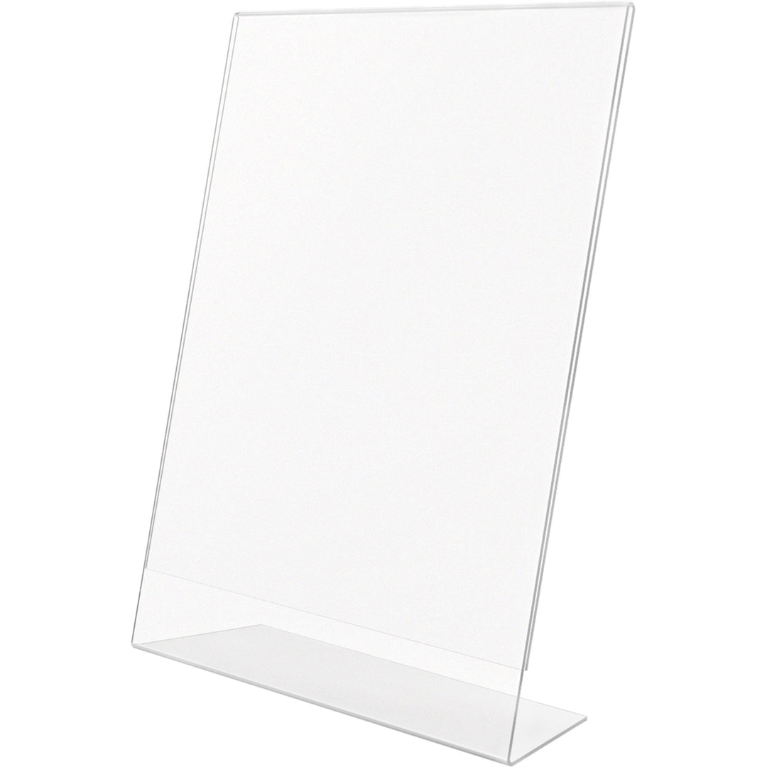 Image of deflecto® Sign Holder, Anti Glare, Slant, 11"x8.5"x2.5", Clear