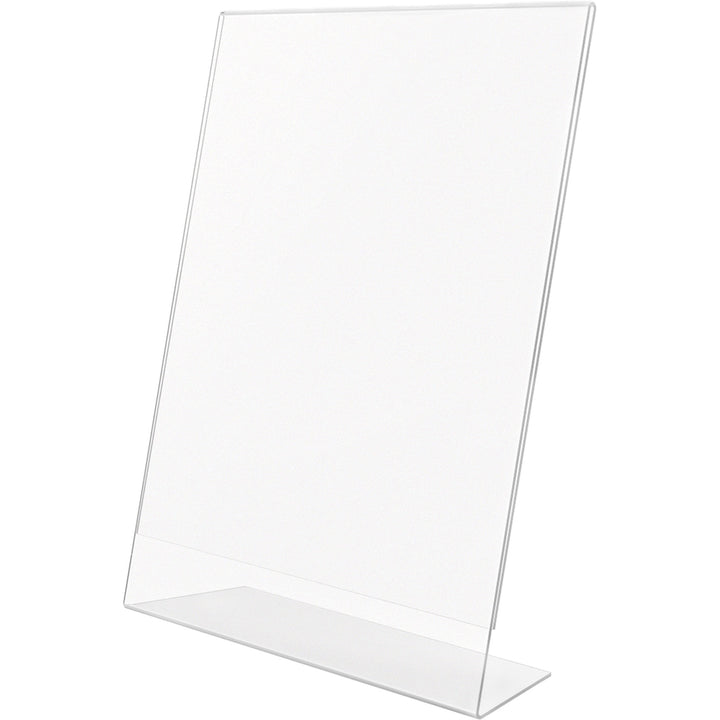 Image of deflecto® Sign Holder, Anti Glare, Slant, 11"x8.5"x2.5", Clear