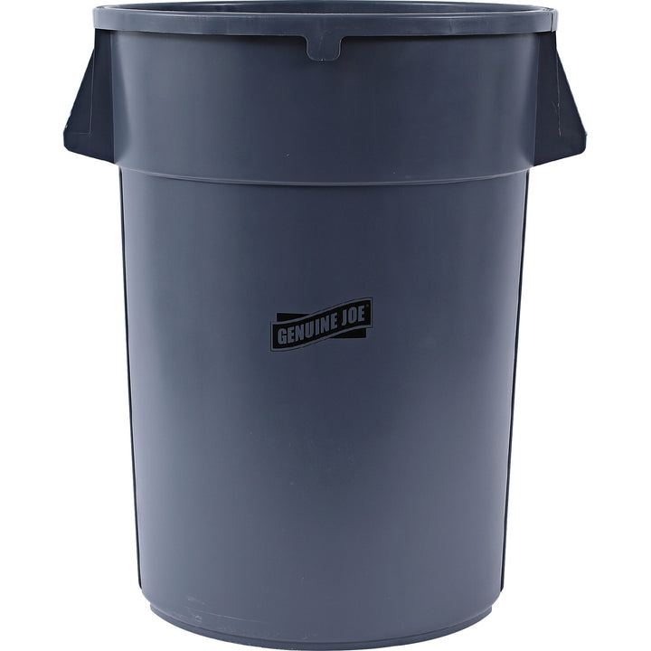 Image of Genuine Joe Trash Container, Heavy Duty, 44 Gal, 31.5"x24"x24", Gray