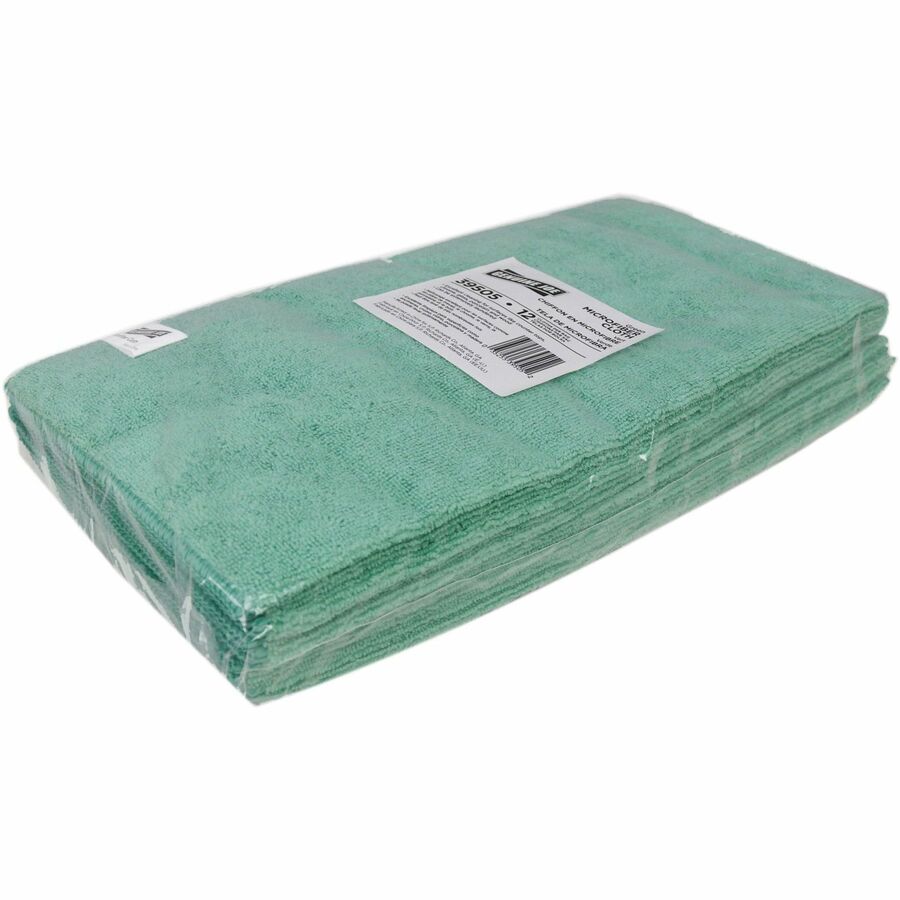 Image of Genuine Joe Microfiber Cloth,All-Purpose,12/BG,16"x16",GN