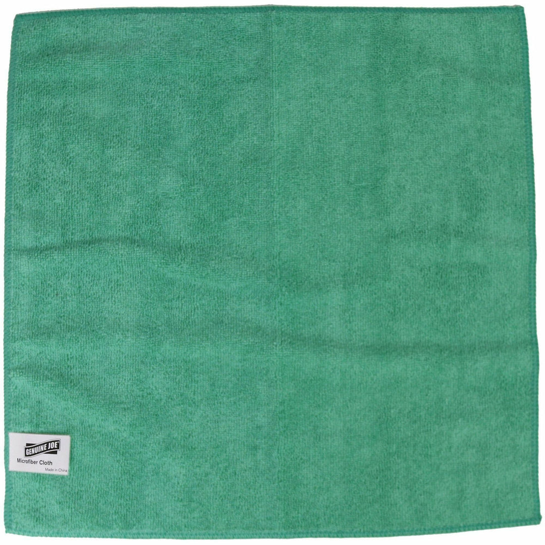 Image of Genuine Joe Microfiber Cloth,All-Purpose,12/BG,16"x16",GN