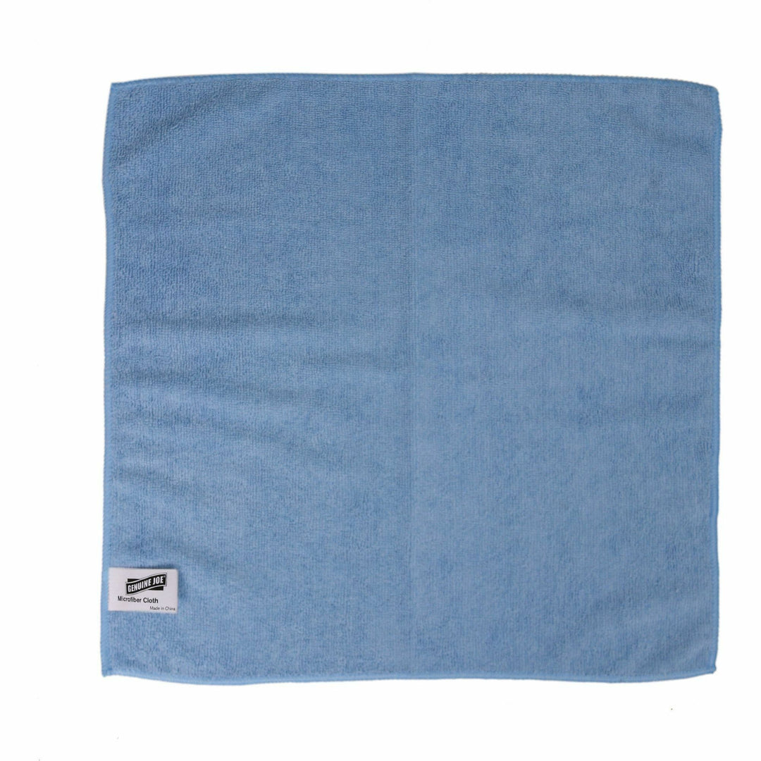 Image of Genuine Joe Microfiber Cloth,Glass/Mirror Cleaning,12/BG,16"x16",BE