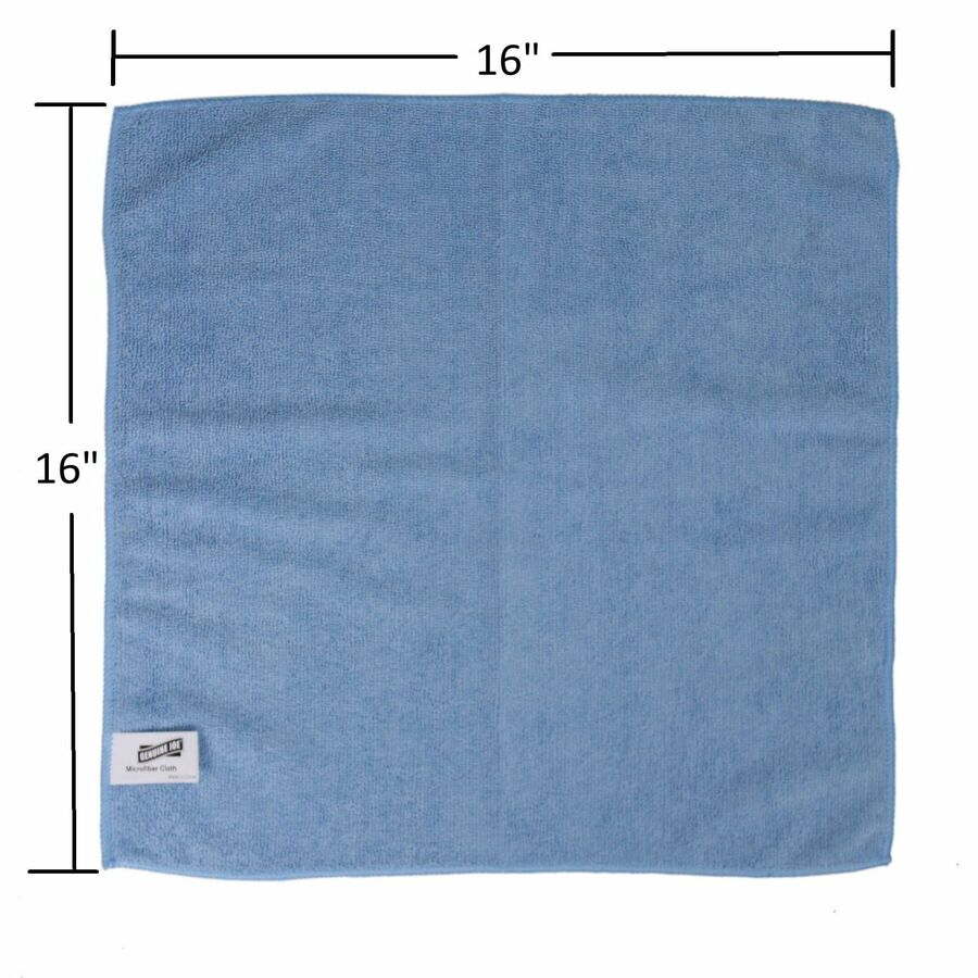 Image of Genuine Joe Microfiber Cloth,Glass/Mirror Cleaning,12/BG,16"x16",BE