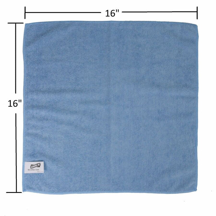 Image of Genuine Joe Microfiber Cloth,Glass/Mirror Cleaning,12/BG,16"x16",BE