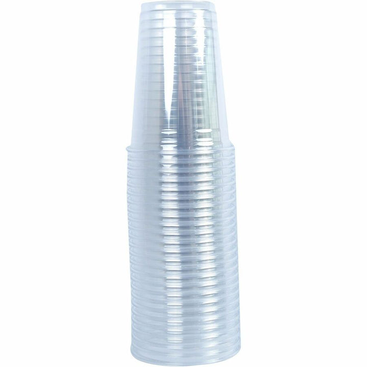 Image of Genuine Joe 58232 10 oz Clear Plastic Cups, 10 fl oz, Clear, Plastic, Cold Drink, Beverage, 25 / Pack
