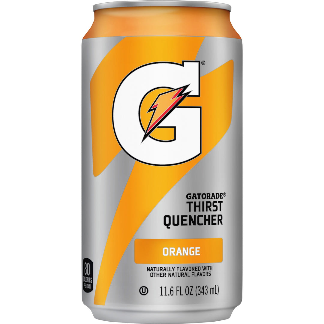 Image of Gatorade 00902 Orange-Flavored Thirst Quencher, Ready-to-Drink, 11.60 fl oz (343 mL), Orange, 24 / Carton