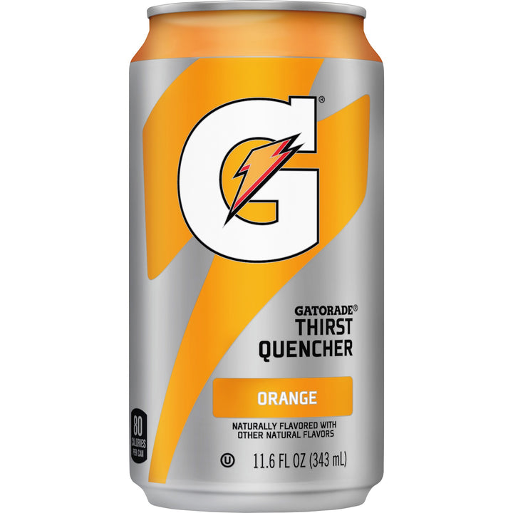 Image of Gatorade 00902 Orange-Flavored Thirst Quencher, Ready-to-Drink, 11.60 fl oz (343 mL), Orange, 24 / Carton