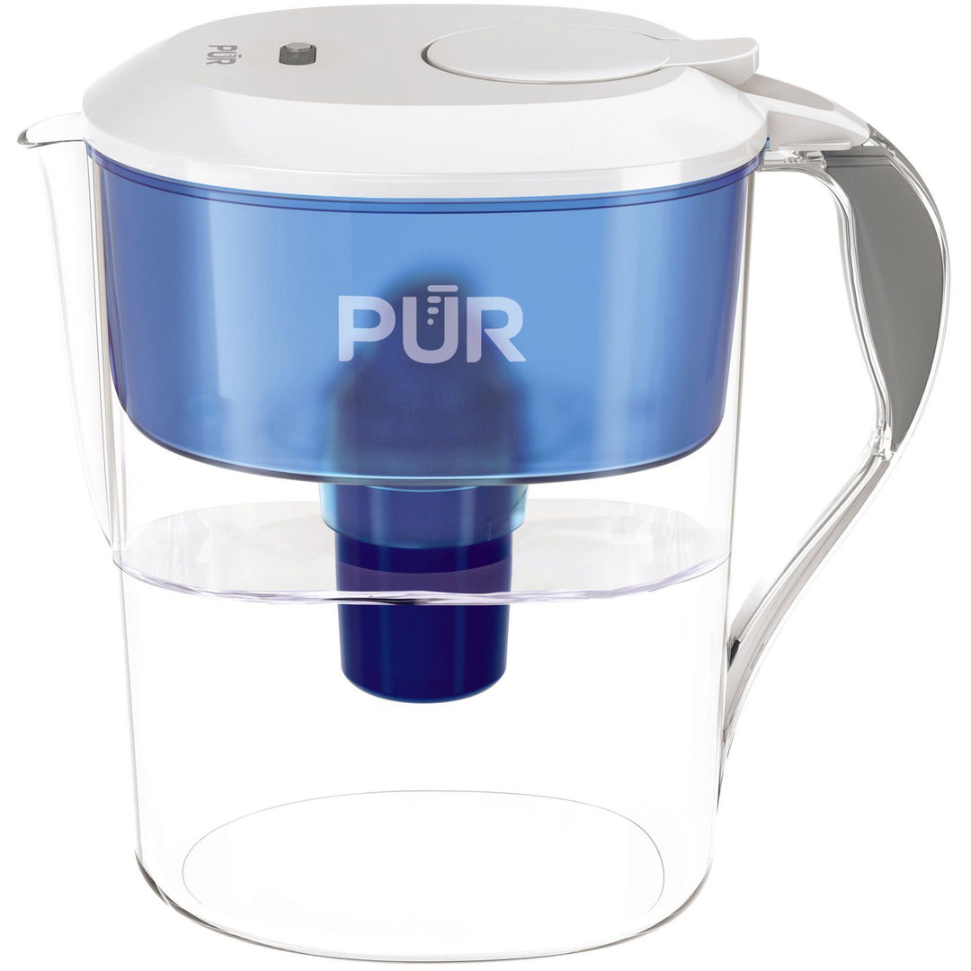 Image of Honeywell 40 Gal Pitcher, Pur LED, 11.25"x10.63"x6.75", Blue/Gray
