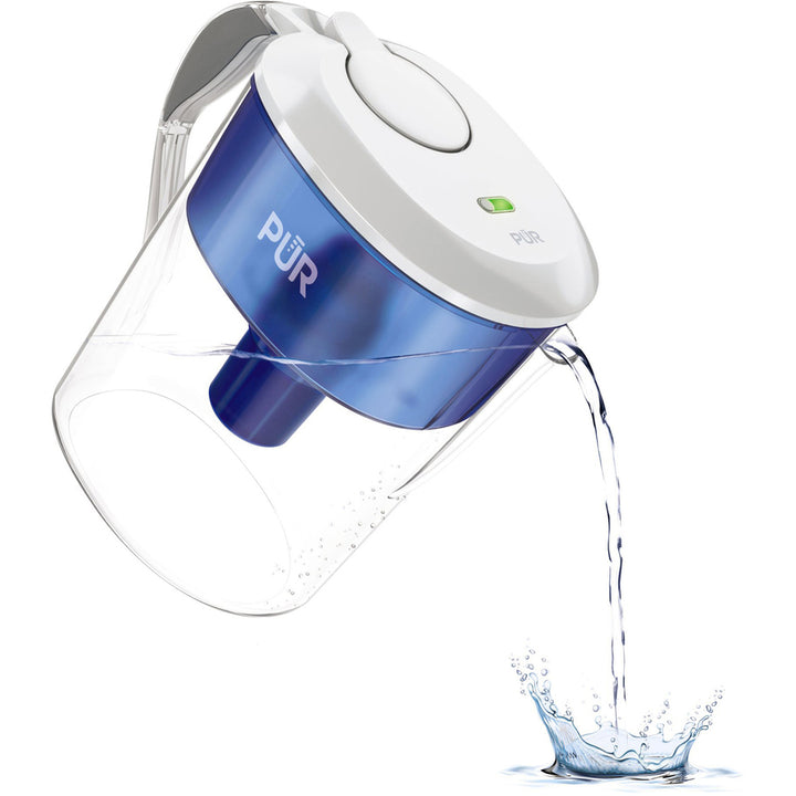 Image of Honeywell 40 Gal Pitcher, Pur LED, 11.25"x10.63"x6.75", Blue/Gray