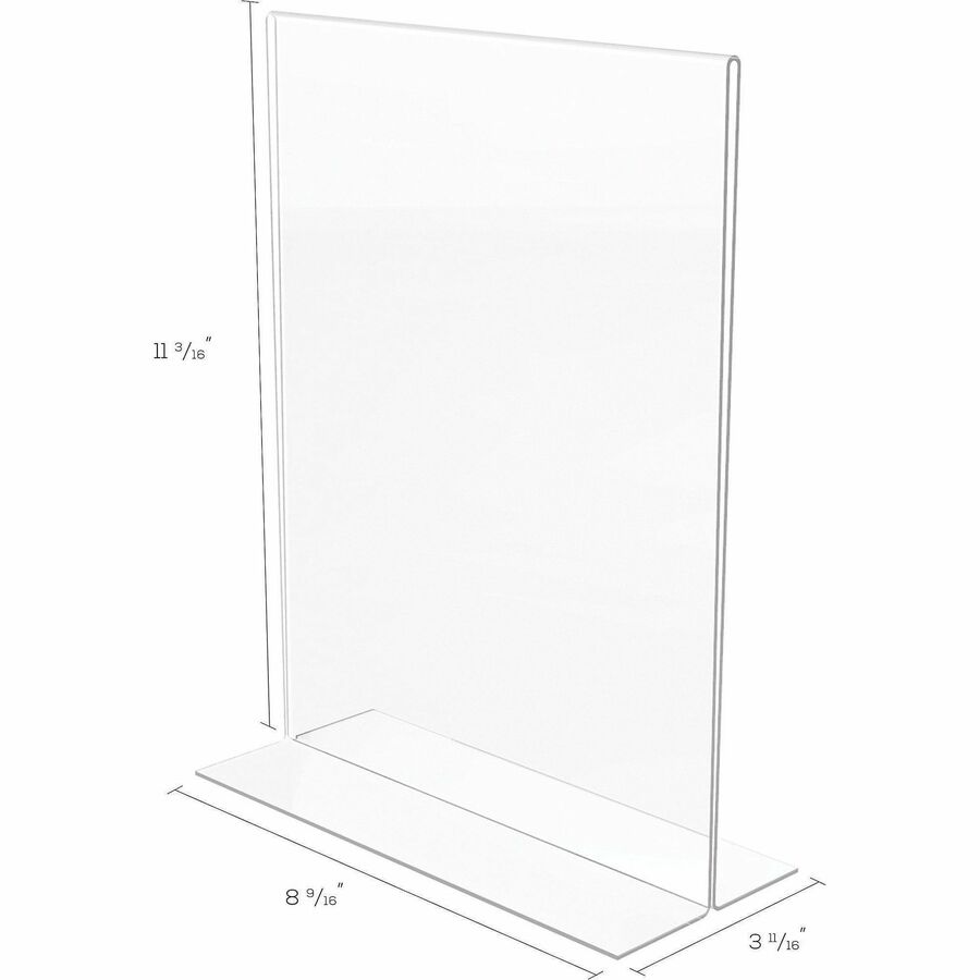 Image of Lorell Double Sided Frame, Acrylic, 8.5"x11", Clear