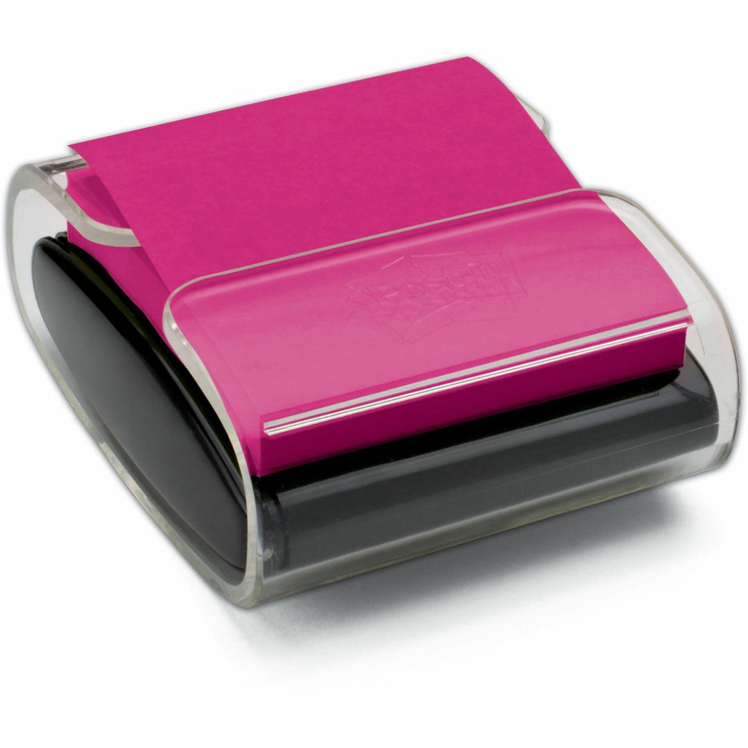 Image of Post-it® WD330BK Note Dispenser, 3" x 3" Note, 100 Note Capacity, Clear, Translucent, 1 Each