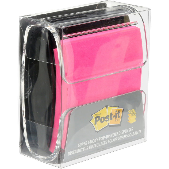 Image of Post-it® WD330BK Note Dispenser, 3" x 3" Note, 100 Note Capacity, Clear, Translucent, 1 Each