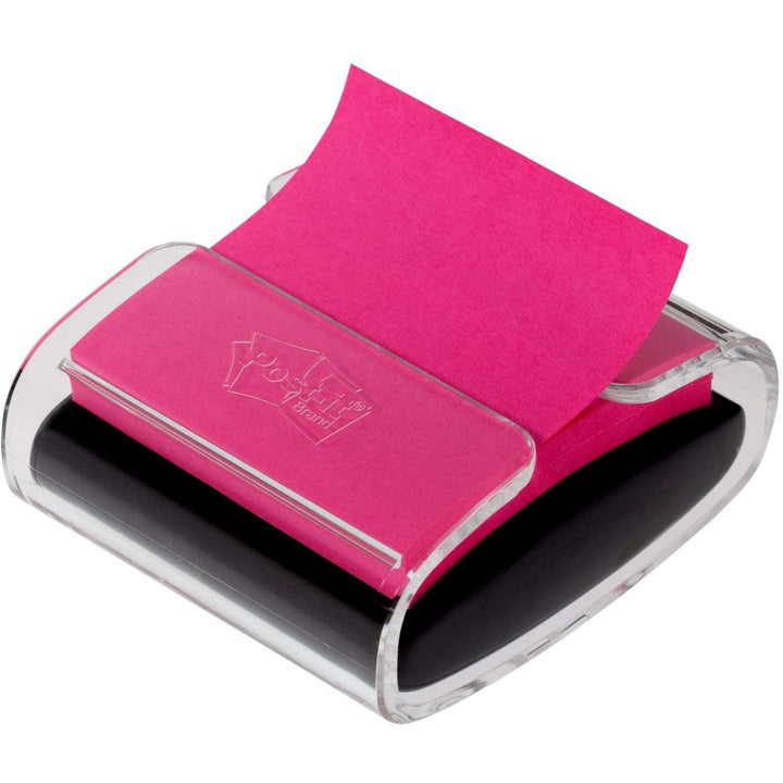 Image of Post-it® WD330BK Note Dispenser, 3" x 3" Note, 100 Note Capacity, Clear, Translucent, 1 Each