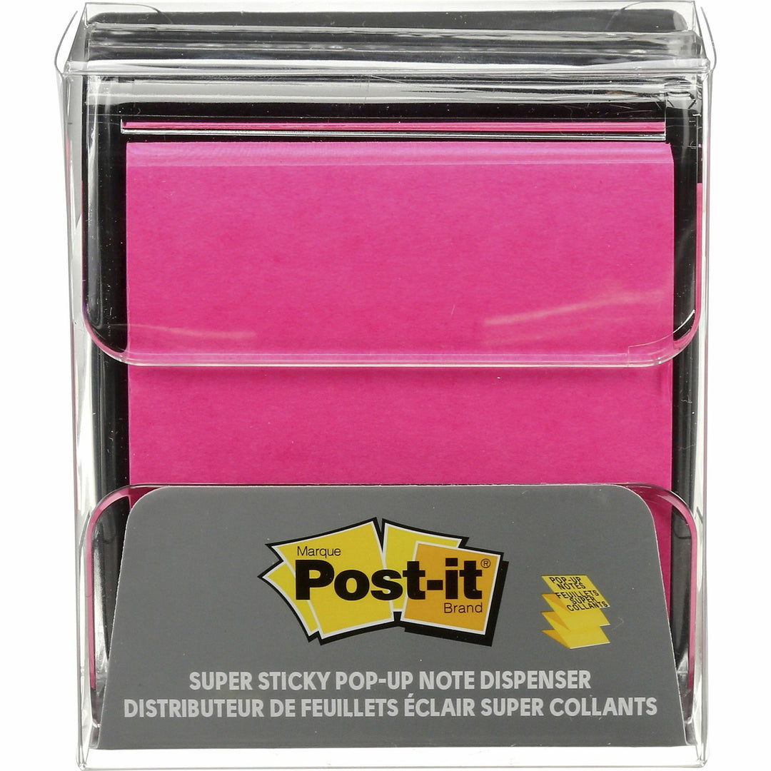 Image of Post-it® WD330BK Note Dispenser, 3" x 3" Note, 100 Note Capacity, Clear, Translucent, 1 Each
