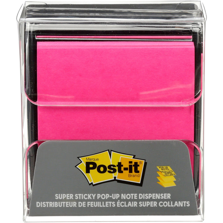 Image of Post-it® WD330BK Note Dispenser, 3" x 3" Note, 100 Note Capacity, Clear, Translucent, 1 Each