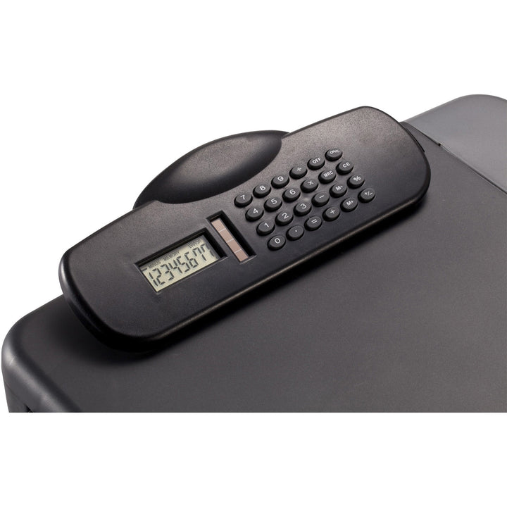 Image of Officemate Clipboard Case,w/Calculator,14.5"x11.75"x1.5",Charcoal Black