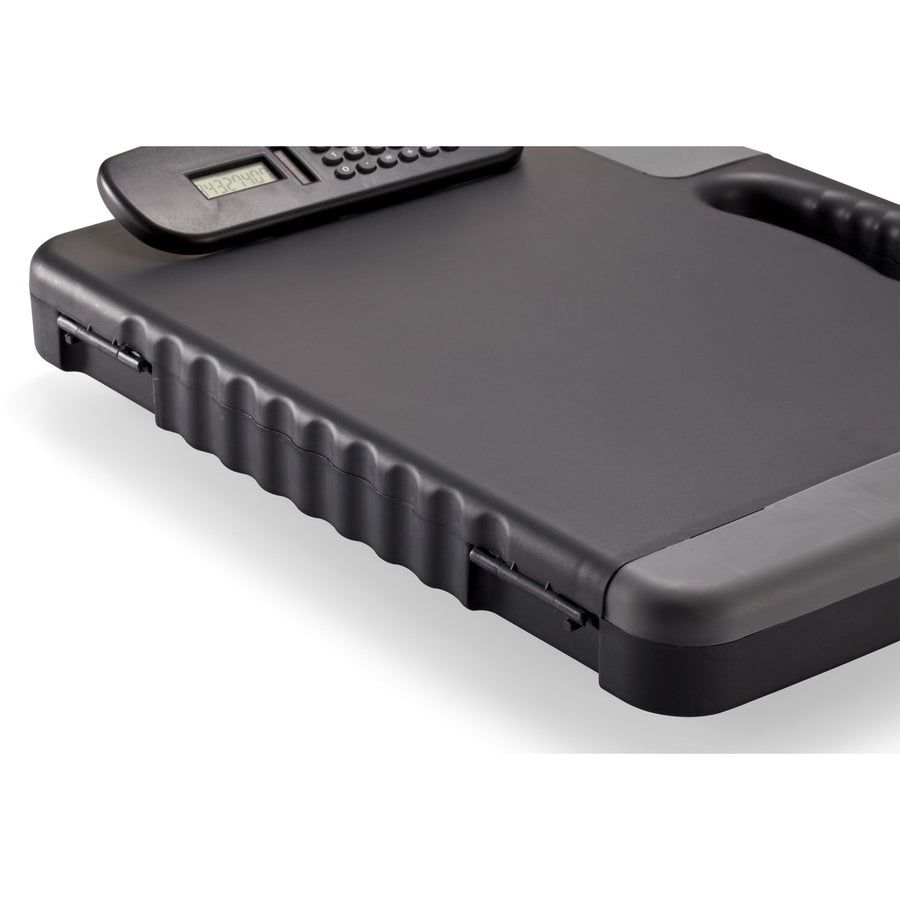 Image of Officemate Clipboard Case,w/Calculator,14.5"x11.75"x1.5",Charcoal Black