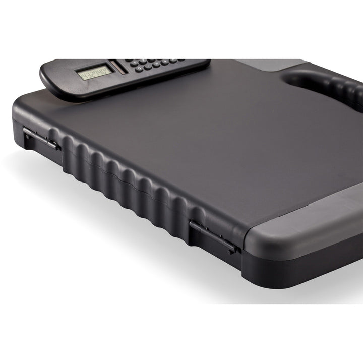 Image of Officemate Clipboard Case,w/Calculator,14.5"x11.75"x1.5",Charcoal Black