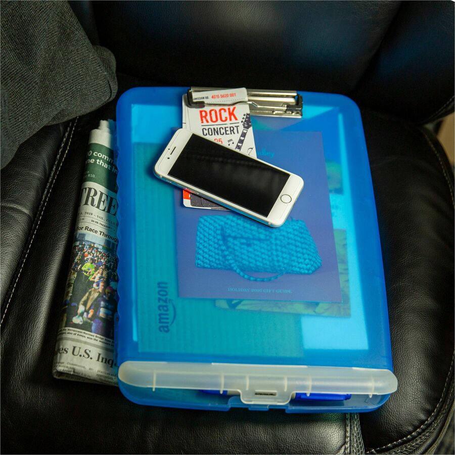 Image of Officemate Storage Clipboard, 1" Cap, 8-1/2"x11", Blue