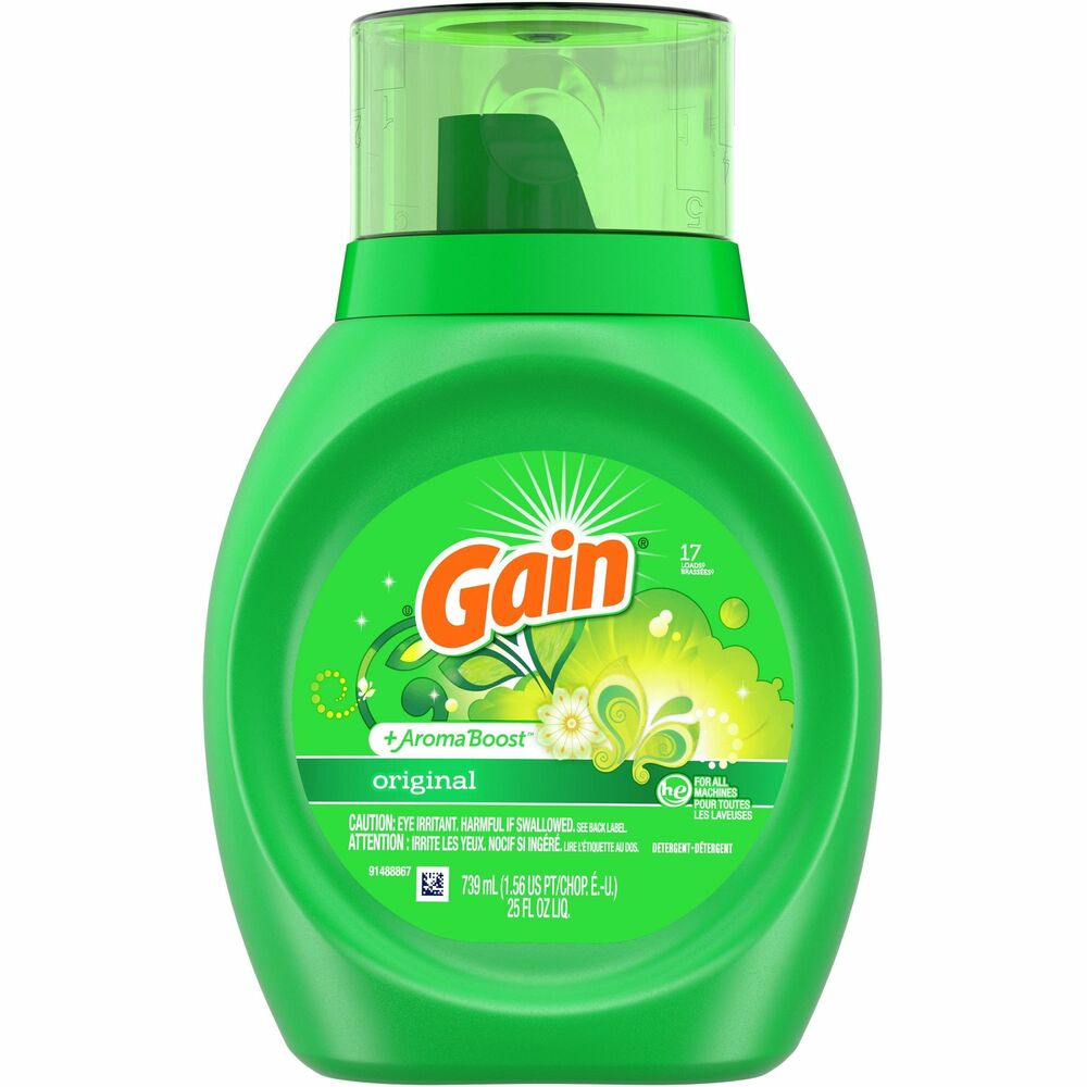 Image of Proctor & Gamble Laundry Detergent, Liquid, Original, 25 oz, 6/CT, Green