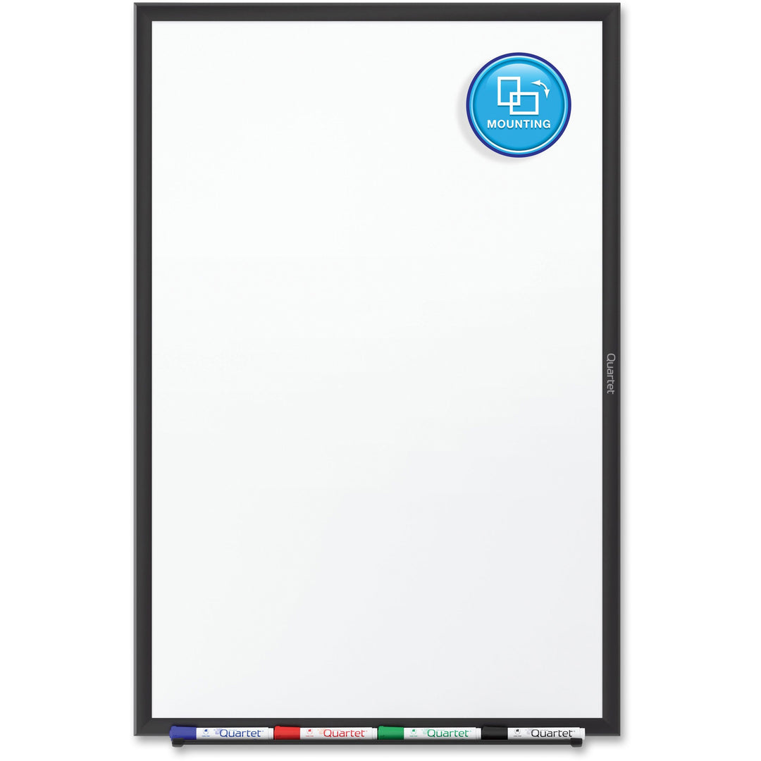 Image of Quartet® Classic Series Total Erase Dry Erase Boards, 60" x 36", White Surface, Black Aluminum Frame