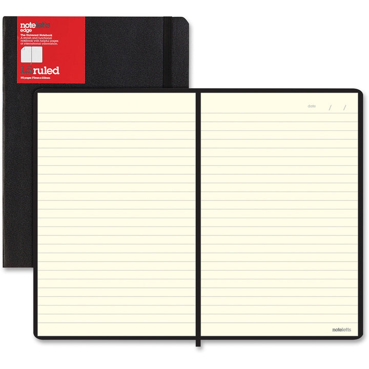 Image of Rediform® Notebook, Noteletts Edge, Flexible Cover, 9"x6", BK